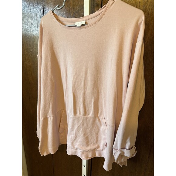 J.Jill Pure Jill Pale Pink Long Sleeve Tunic Sweater Top Size XL Extra Large Poc - Picture 1 of 4